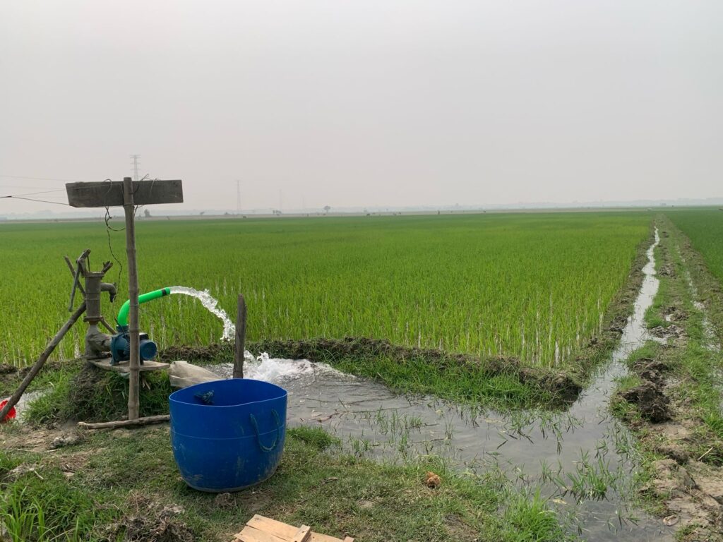 A groundwater irrigation well near Khulna polder. Photo: IWMI