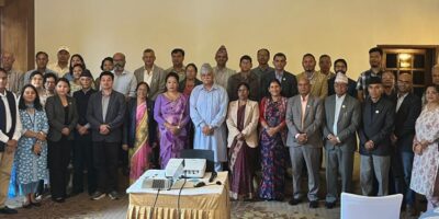 Participants in a workshop on Nepal's new Water Resources Bill in Kathmandu. Photo: Ramesh Tamang / IWMI 