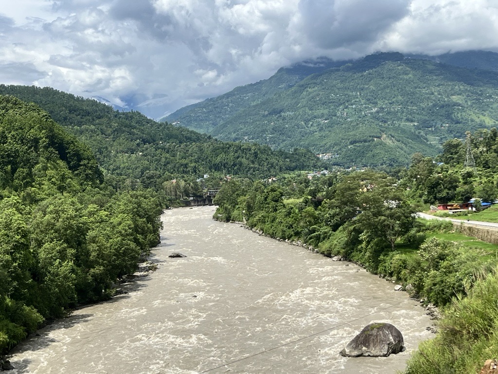 Several hydropower projects are currently being built with more planned along the Trishuli River in central Nepal. Photo: Surendra Phuyal / IWMI