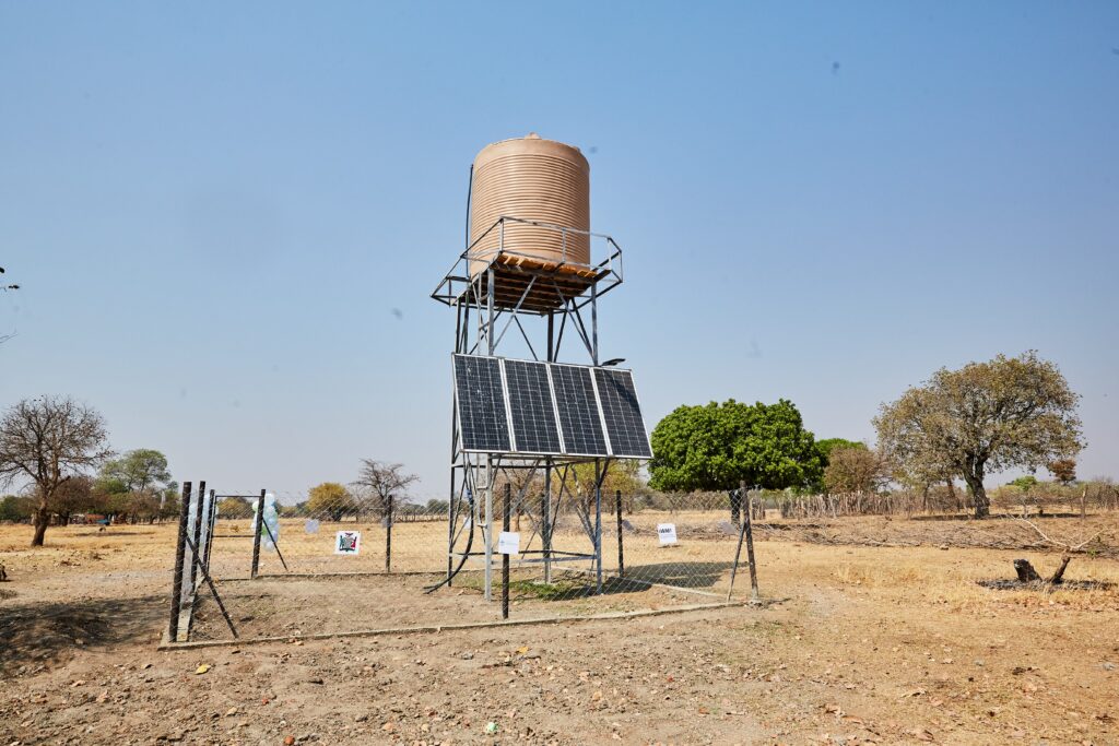 Solar-powered boreholes in Zambia. Credit: Agricom