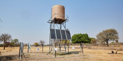 Solar-powered boreholes in Zambia. Credit: Agricom