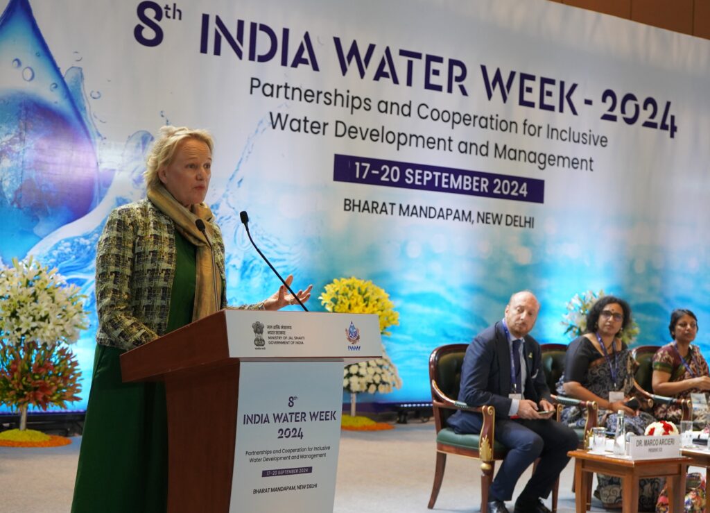 Rachael McDonnell emphasized the importance of fostering partnerships across the water–food–energy nexus. Photo: Aariz Raza / IWMI