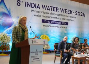 Rachael McDonnell emphasized the importance of fostering partnerships across the water–food–energy nexus. Photo: Aariz Raza / IWMI