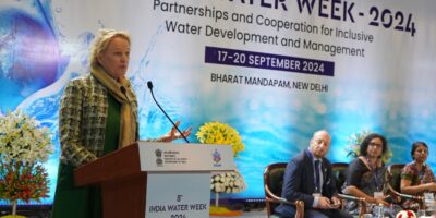 Rachael McDonnell emphasized the importance of fostering partnerships across the water–food–energy nexus. Photo: Aariz Raza / IWMI