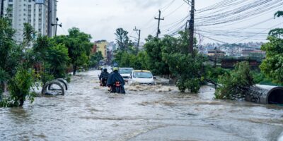 People's daily lives were disrupted due to heavy rainfall and flooding in Kathmandu during July 2024. Photo: AP Tolang